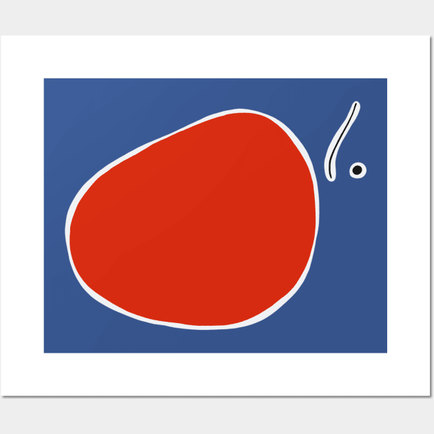 Minimal Red Thing Painting Wall Art by isstgeschichte